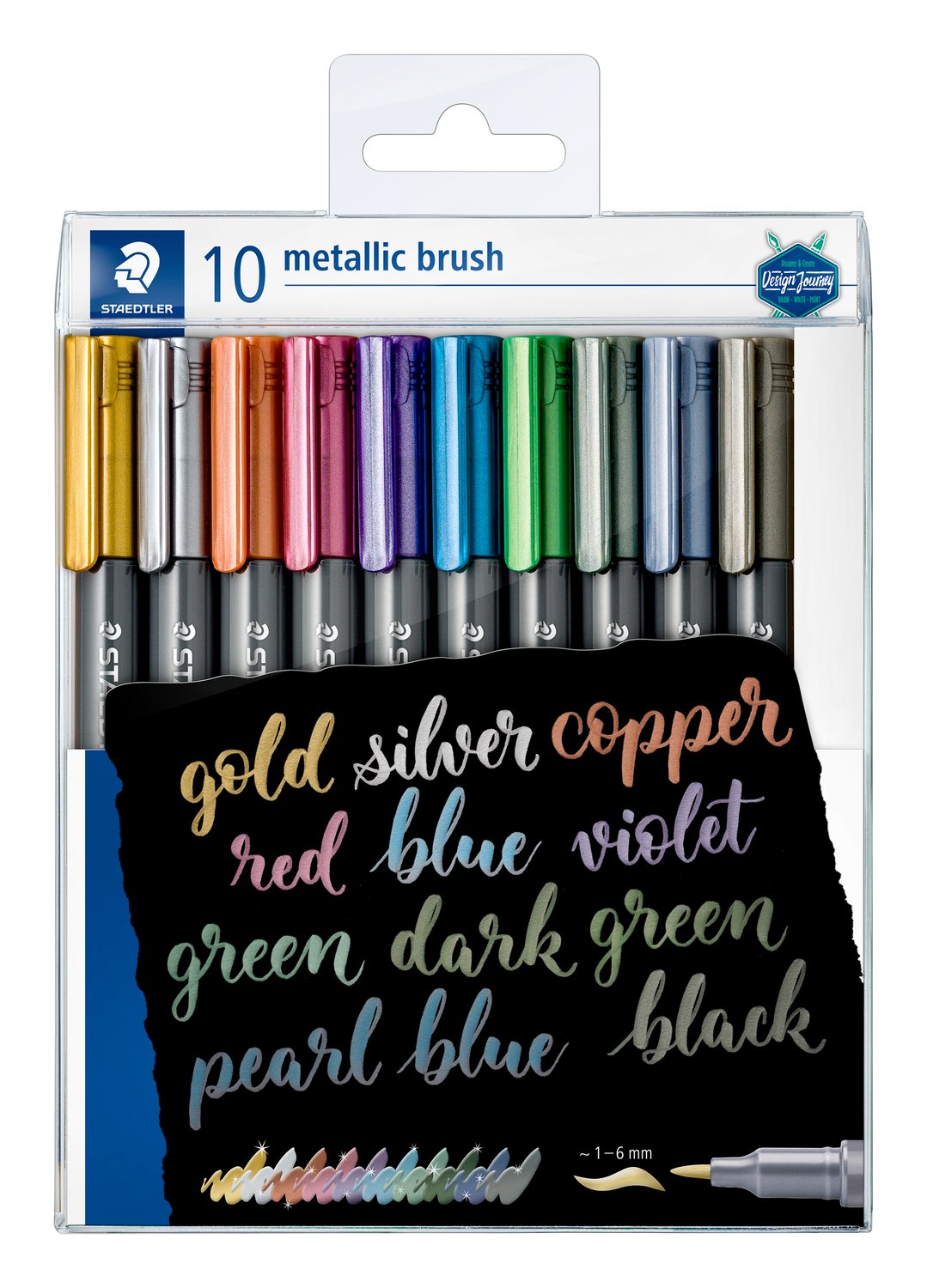 Rotuladores en colores metálicos