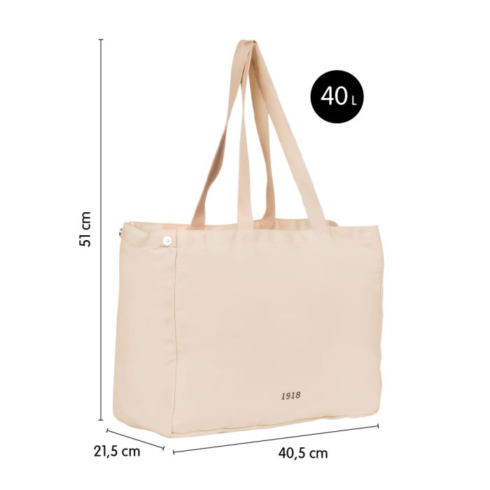 Bolso tote bag grande colección MILAN GIGANTE 403 beige - Imagen 2