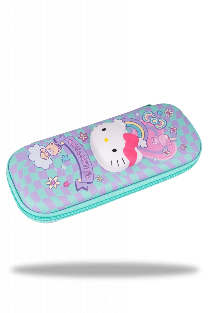 ESTUCHE SQUISHY HELLO KITTY Green
